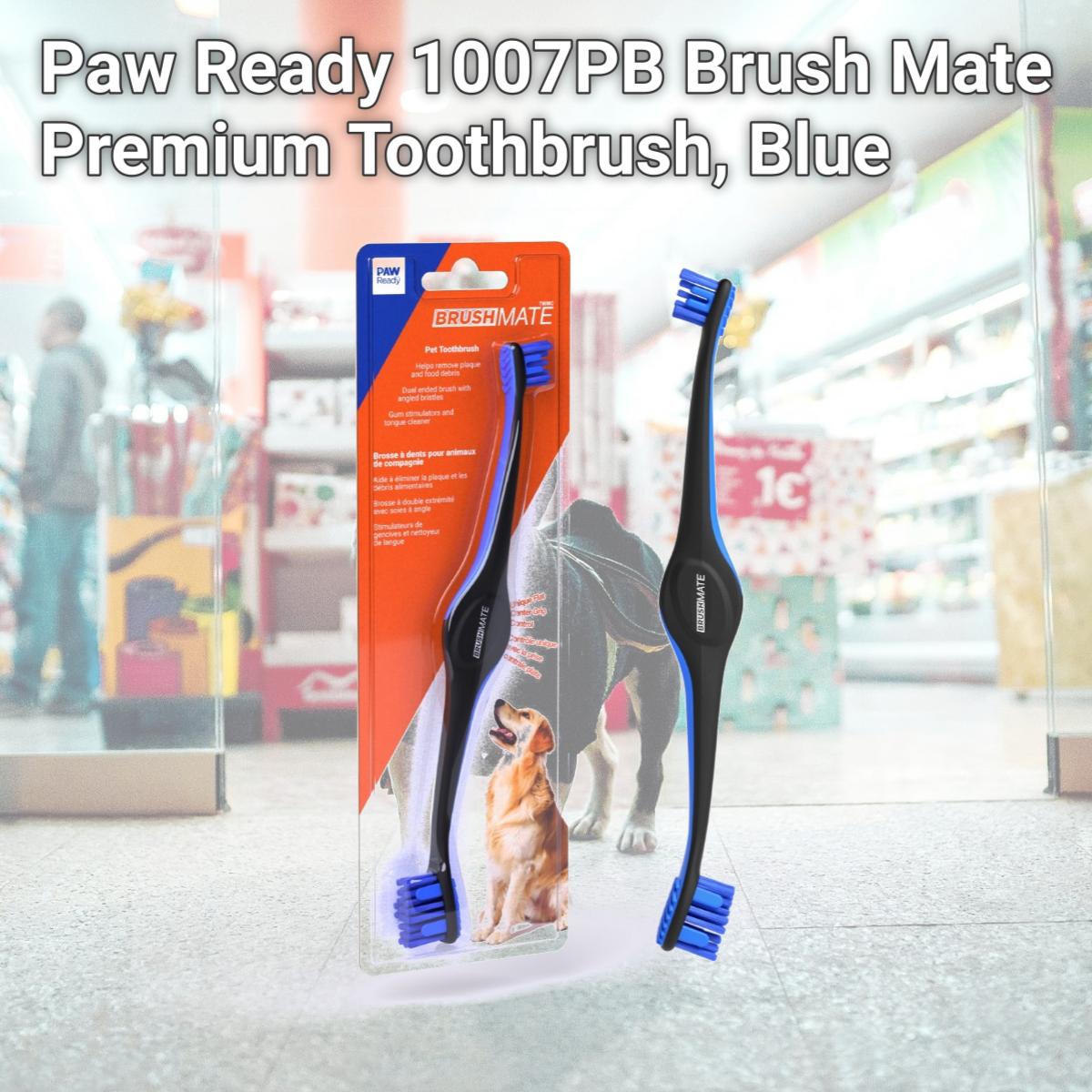 Picture of Paw Ready 1007PB Brush Mate Premium Toothbrush, Blue