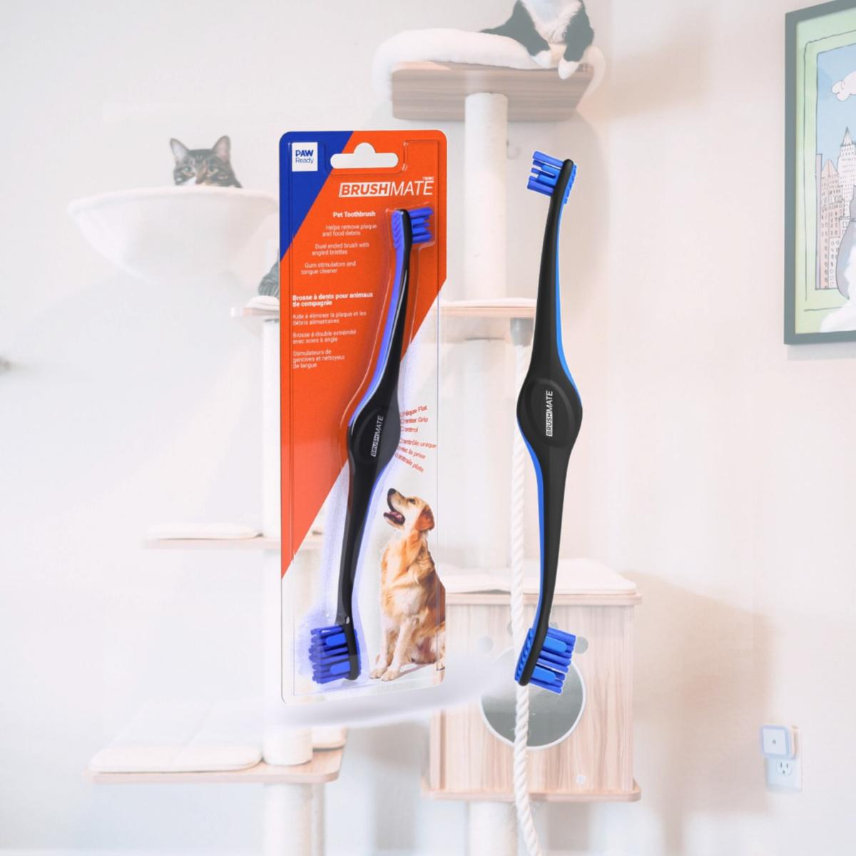 Picture of Paw Ready 1007PB Brush Mate Premium Toothbrush, Blue