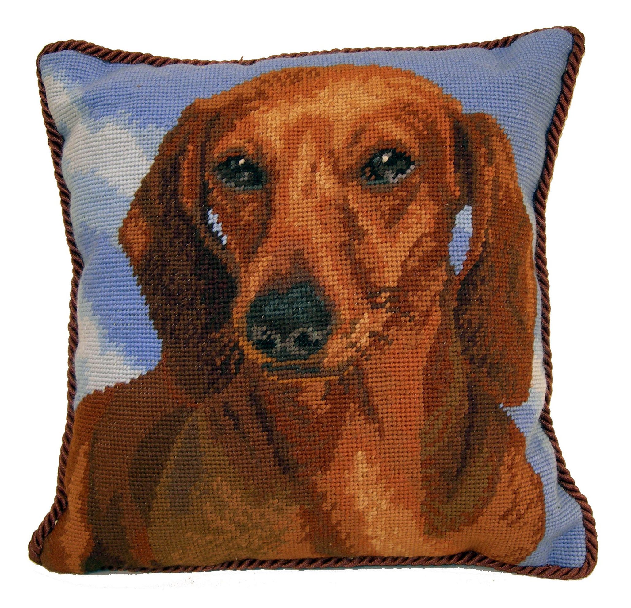 Picture of KO & CO 60964.C14SQ Dachshund Needlepoint Pillow