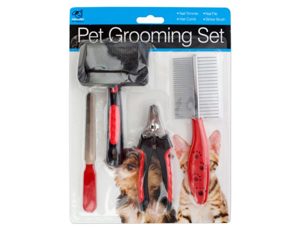 Picture of Kole Imports DI550-12 Dog Grooming Set - Pack of 12