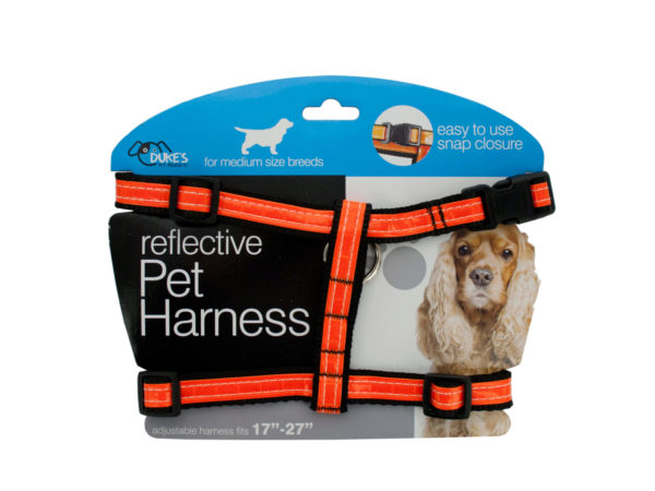 Picture of Kole Imports DI552-4 Medium Reflective Dog Harness - Pack of 4