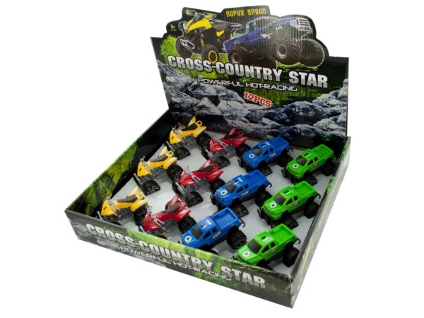 Picture of Kole Imports KK414-24 Cross-Country Star Racer Countertop Display - Pack of 24