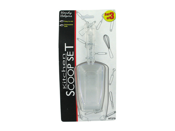 Picture of Kole Imports HT279-24 Plastic Kitchen Scoops - Pack of 24