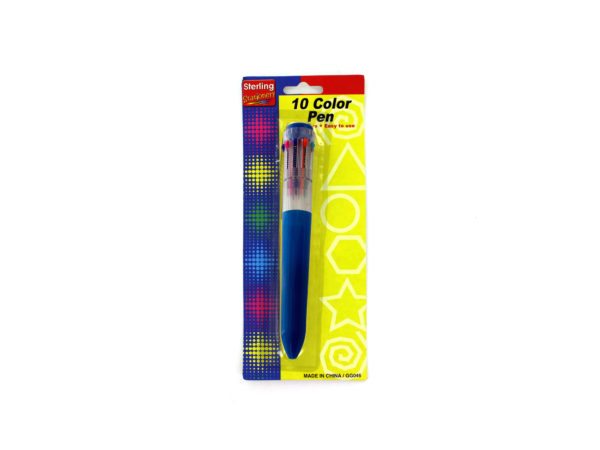 Picture of Kole Imports GG046-48 6.5 in. 10 Color Ballpoint Pen - Pack of 48