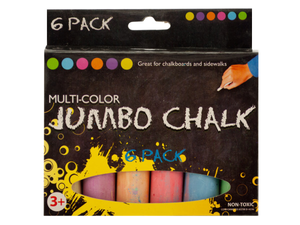 Picture of Kole Imports KO091-24 5.5 x 1 x 5.5 in. Multi-Color Jumbo Chalk Set - Pack of 24