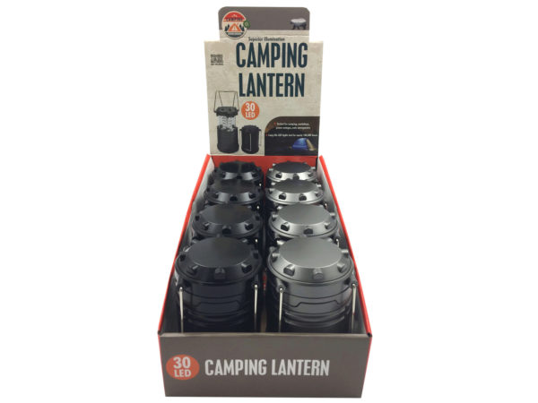 Picture of Kole Imports OS918-8 7 x 3.5 in. 30 LED Camping Lantern Countertop Display - Pack of 8