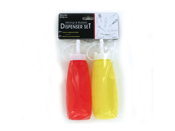 Picture of Kole Imports HC077-96 7.25 in. Ketchup & Mustard Dispenser Set - Pack of 96