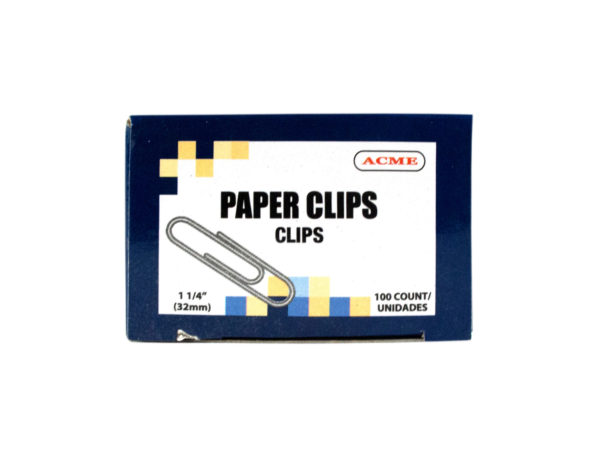 Picture of Kole Imports OP907-120 1.25 in. Paper Clips&#44; 100 Count - Pack of 120