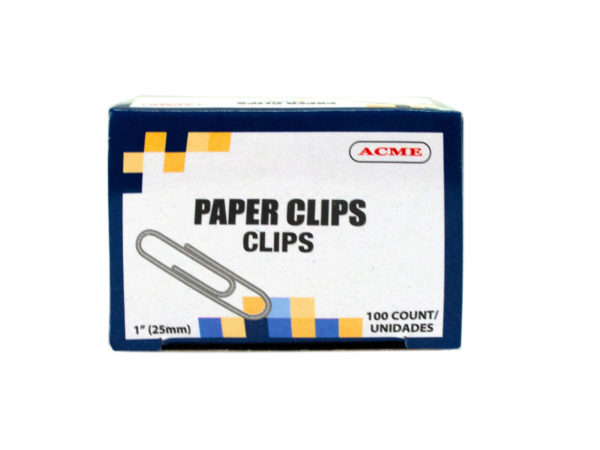 Picture of Kole Imports OP909-30 1 in. Paper Clips&#44; 100 Count - Pack of 30