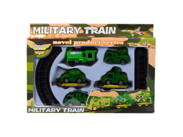 Picture of Kole Imports OT966-16 Battery Operated Military Train with Rails - Pack of 16