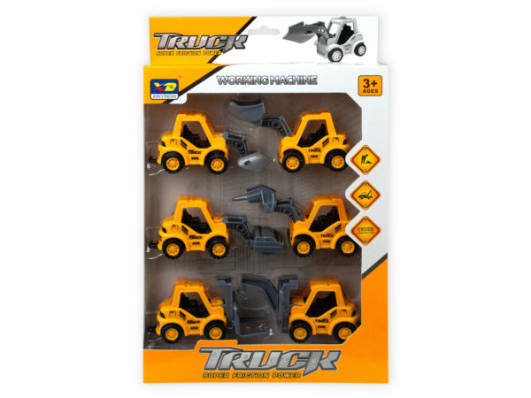 Picture of Kole Imports OT953-4 6 Piece Pull Back Super Friction Power Trucks - Pack of 4