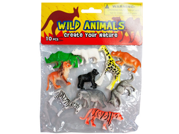 Picture of Kole Imports KL723-36 10 Piece Wild Animals Toys - Case of 36