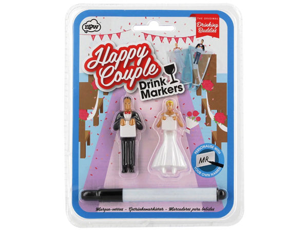 Picture of Kole Imports MK308-24 Drinking Buddies Bride & Groom Drink Markers&#44; Pack of 24