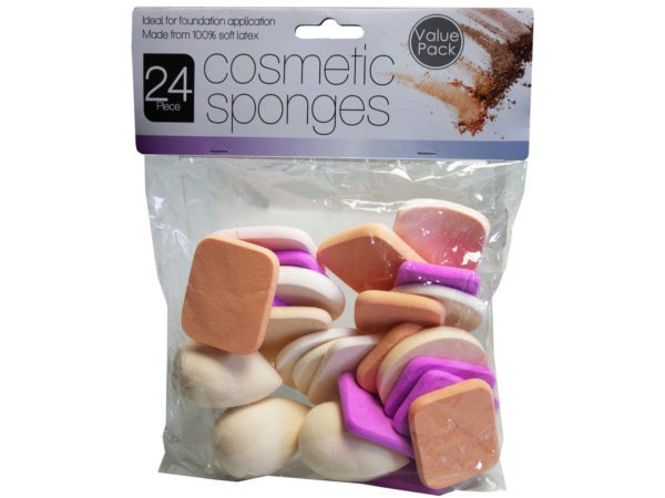 Picture of Kole Imports SC690-12 24 Assorted Cosmetic Sponges&#44; Pack of 12