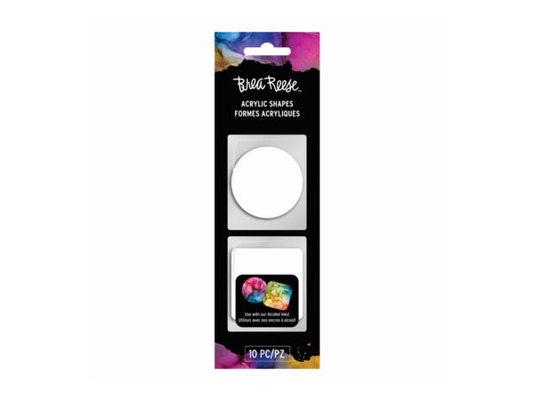 Picture of Kole Imports CH910-15 Brea Rose Acrylic Circle & Square Shapes - 10 Piece - Pack of 15