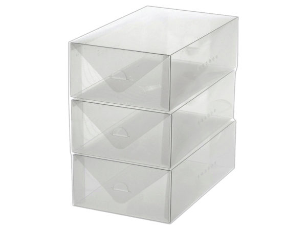 Picture of Kole Imports HL402-5 Clear Stackable Shoe Box Storage - Pack of 5
