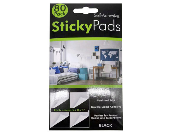 Picture of Kole Imports GE670-36 80 Piece Exterior Sticker Pads&#44; Black - Pack of 36