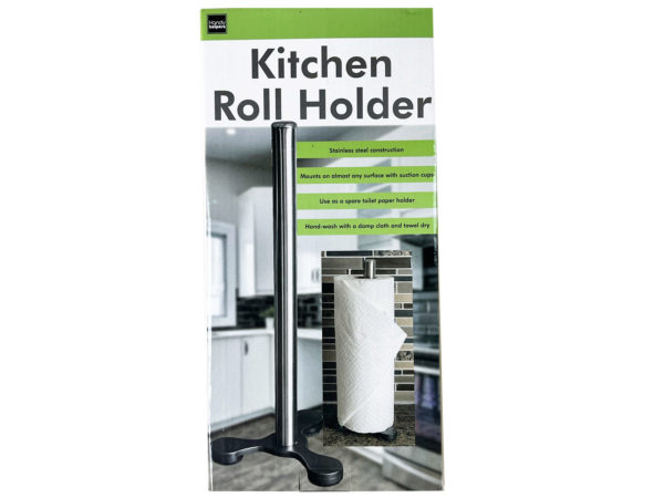 Picture of Kole Imports GE678-12 Stainless Steel Kitchen Roll Holder - Pack of 12