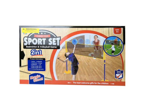 Picture of Kole Imports KL929-3 2 in 1 Rackets Ball & Volleyball Set - Pack of 3