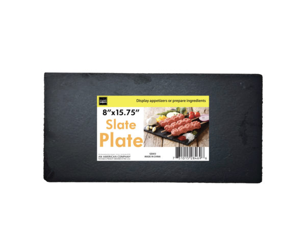 Picture of Kole Imports GE603-9 8 x 15.75 in. Slate Serving Plate - Pack of 9