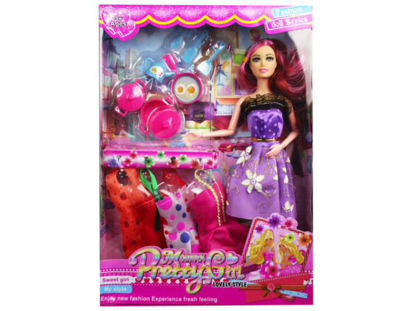 Picture of Kole Imports GE572-2 11 in. Moveable Joint Doll with Fashion & Home Accessories - Pack of 2