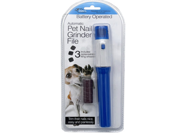 Picture of Kole Imports DI737-4 Battery-Operated Automatic Pet Nail Grinder File, Pack of 4