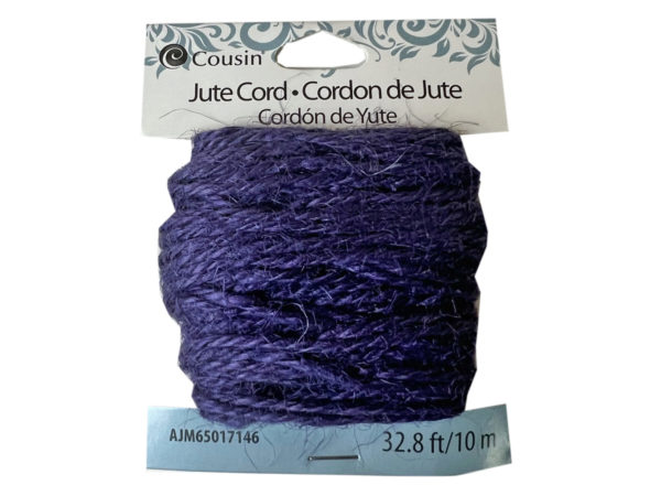 Picture of Kole Imports BB901-144 32.8 ft. Jute Cord, Purple - Pack of 144