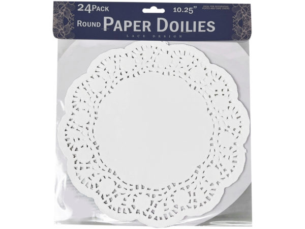 Picture of Kole Imports GE923-12 Round Paper Doilies, 24 Piece - Pack of 12