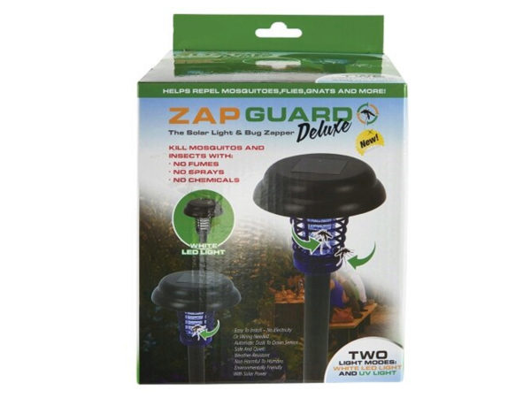 Picture of Kole Imports HZ132-4 Zap Guard Deluxe Solar Powered Chemical Free Outdoor Light & Bug Zapper&#44; Pack of 4