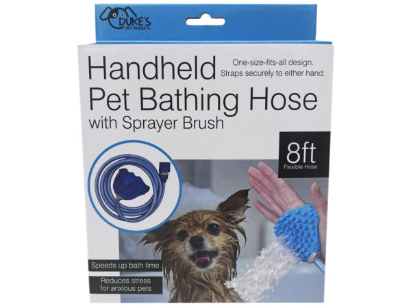 Picture of Kole Imports GE908-4 Handheld Pet Bathing Hose with Sprayer Brush - Pack of 4