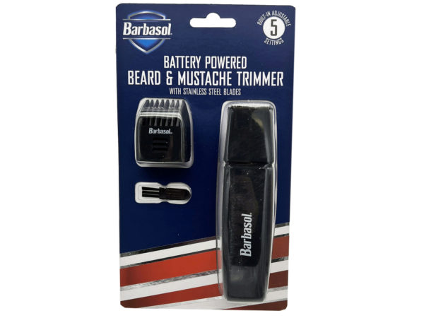 Picture of Kole Imports CA866-6 Barbasol Battery Powered Beard & Mustache Trimmer with Stainless Steel Blades - Pack of 6