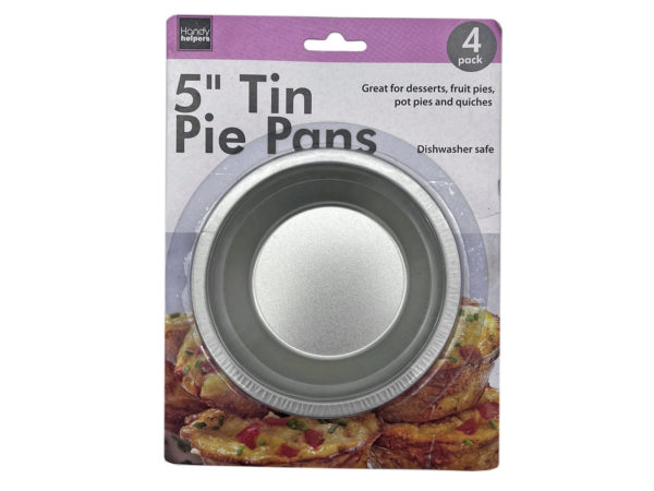 Picture of Kole Imports GE766-2 5 in. Tin Pie Pans, Pack of 4 - Case of 2