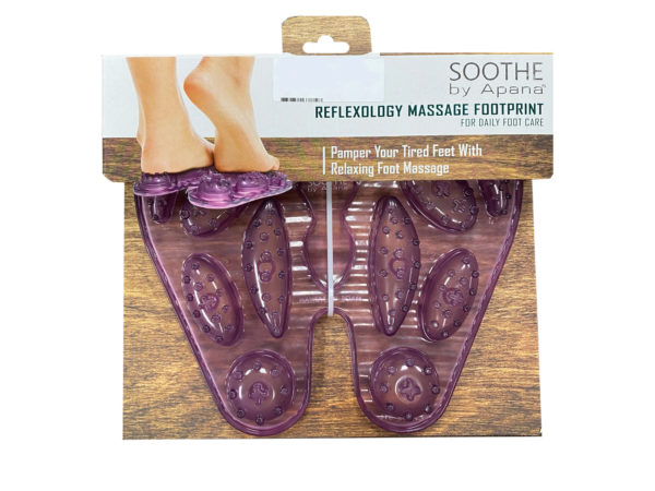 Picture of Kole Imports AA330-6 Soothe by Apana Reflexology Massage Footprint in Purple - Pack of 6