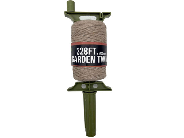 Picture of Kole Imports GH943-16 100 m Jute Twine with Roller Handle Dispenser - Pack of 16
