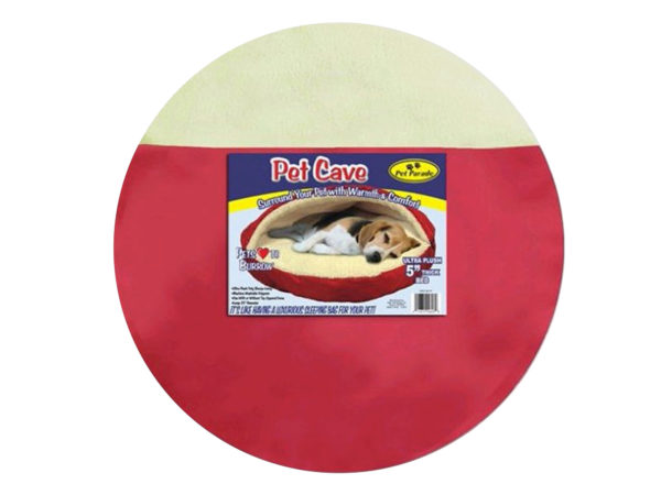 Picture of Kole Imports AA991-3 Parade Jumbo Pet Cave&#44; Red - Pack of 3