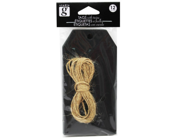 Picture of Kole Imports AC526-48 Studio G Assorted Tag with Twine Set&#44; Assorted Color - Pack of 48 - 12 Piece