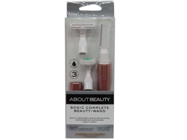 Picture of Kole Imports AC556-12 About Beauty Sonic Complete Beauty Wand with 3 Multi Purpose - Pack of 12