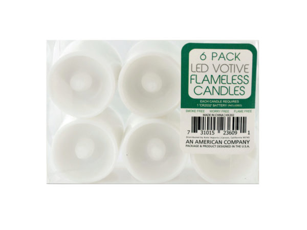 Picture of Kole Imports HX202-6 Flameless Small LED Votive Candles Set, 6 Piece -Pack of 6