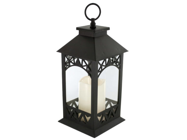 Picture of Kole Imports OS334 Decorative LED Lantern with Pillar Candle - Pack of 4