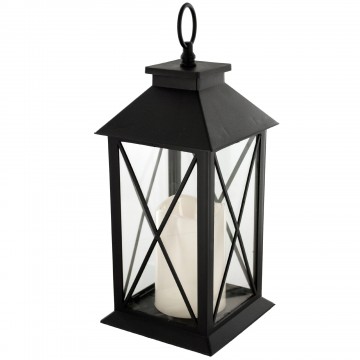 Picture of Kole Imports OS335 Decorative Lantern with LED Pillar Candle - Pack of 4