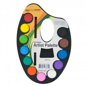 Picture of Bulk Buys HW669-24 Watercolor Paint Artist Palette with Mixing Tray - 24 Piece -Pack of 24