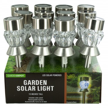 Picture of Bulk Buys OL985-12 Crystal Effect Solar Power Garden Light Countertop Display - 12 Piece -Pack of 12