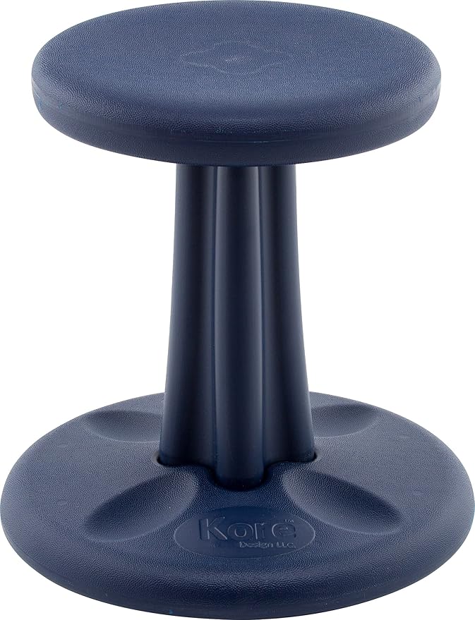 KOR620 16 in. Junior Wobble Chair, Dark Blue