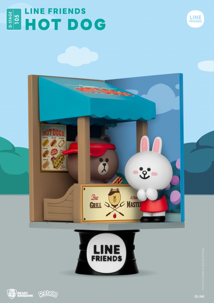 Picture of Beast Kingdom DS-105 Line Friends Hot Dog Figure