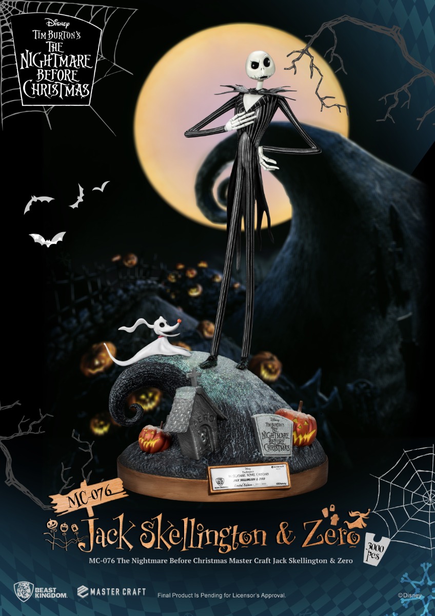 MC-076 The Nightmare Before Christmas Master Craft Jack Skellington & Zero Figure Set