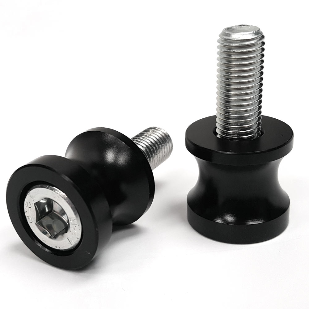 SPL-003 10 mm Low Profile Swingarm Spools - Black -  Krator