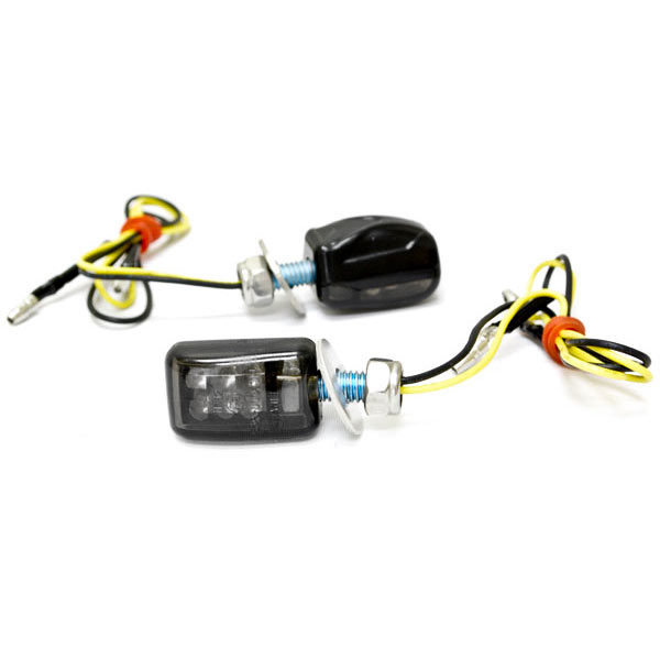 TL-GJ-047-1-S Mini Motorcycle LED Smoke Turn Signals, 2 Piece -  Krator