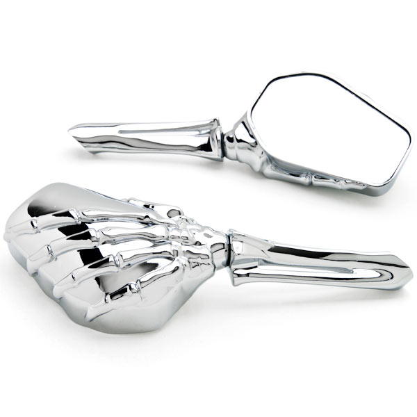 Picture of Krator MT333-C Motorcycle Skeleton Bone Hands Mirrors&#44; Chrome