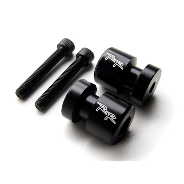 SA001-B Honda RR Engraved Swingarm Spools Sliders, Black -  Krator