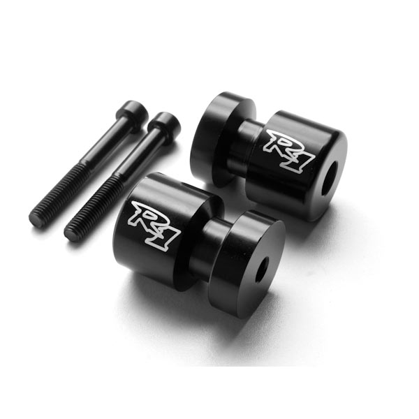 SA004-B Yamaha R1 Engraved Swingarm Spools Sliders, Black -  Krator